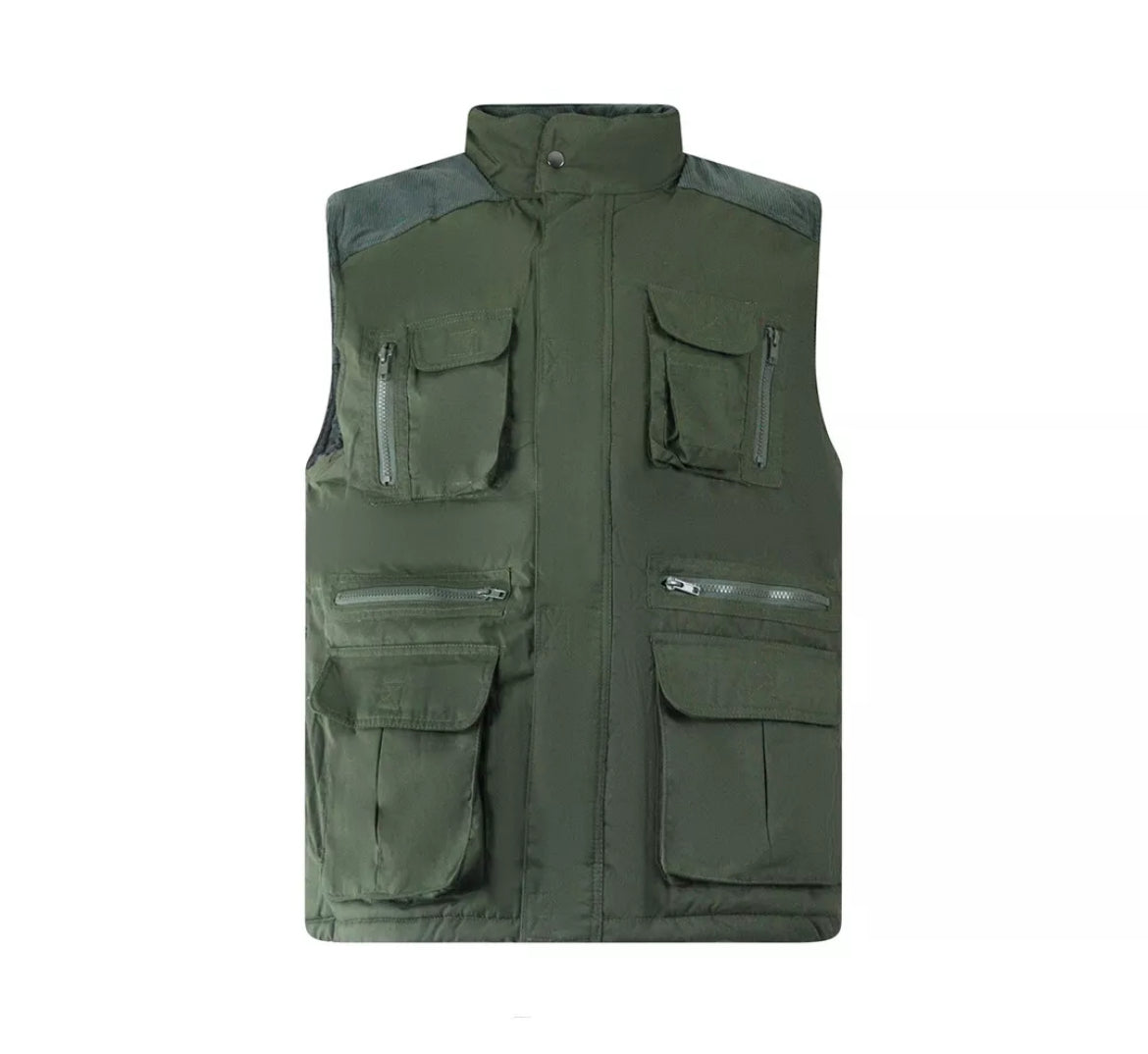 Men’s highmount multi pocket padded bodywarmer