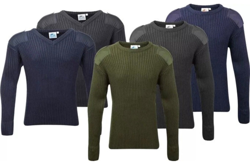 Mens military jumper combat style commando pullover deep