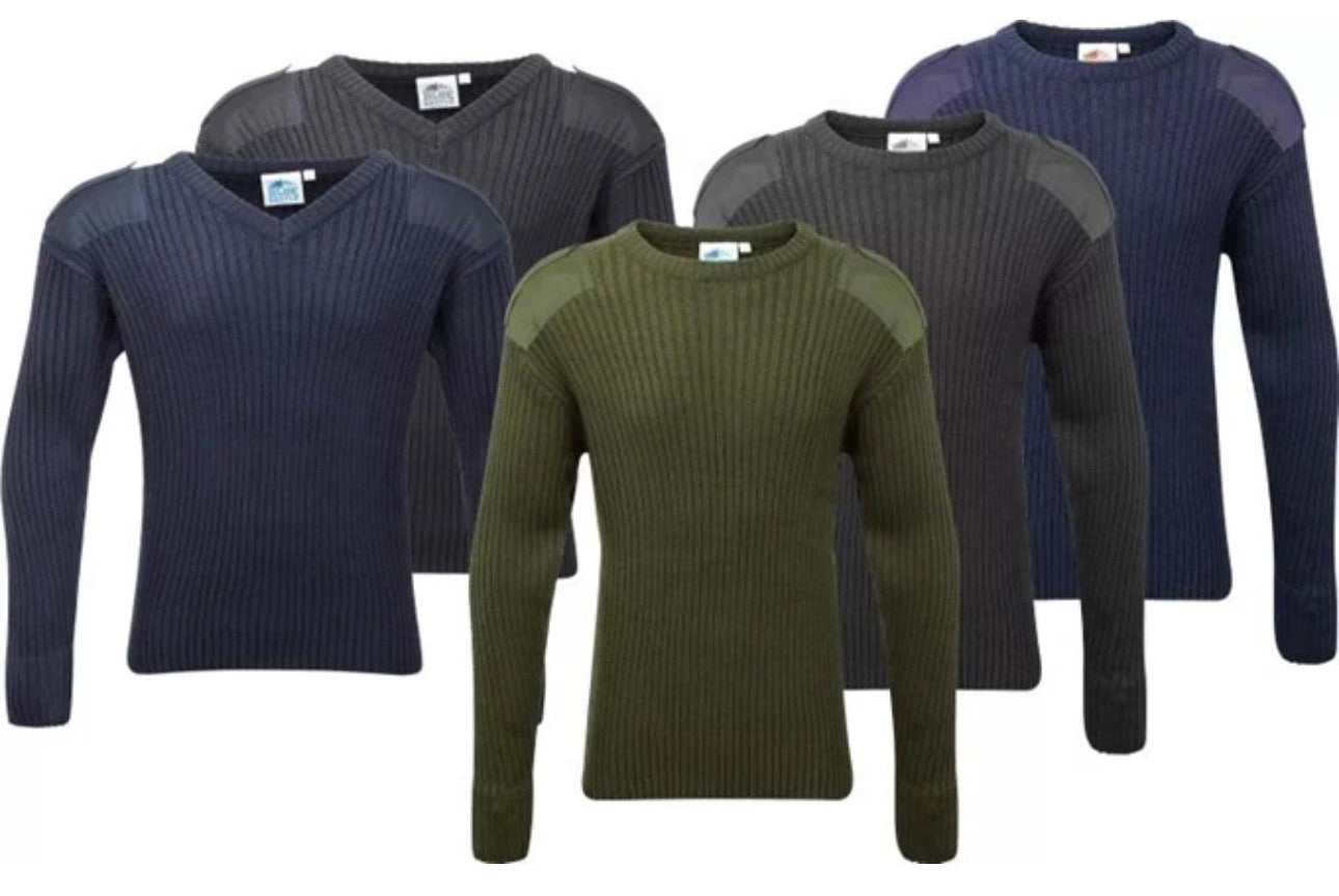 Mens military jumper combat style commando pullover deep