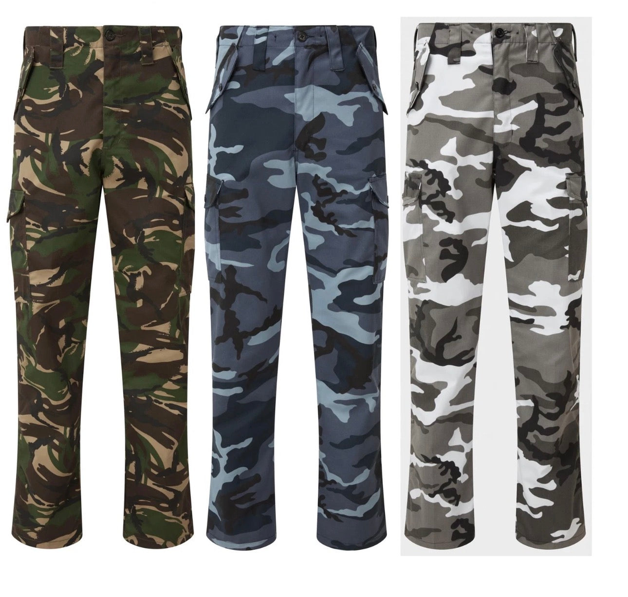 Men’s  work action trousers with cargo pockets