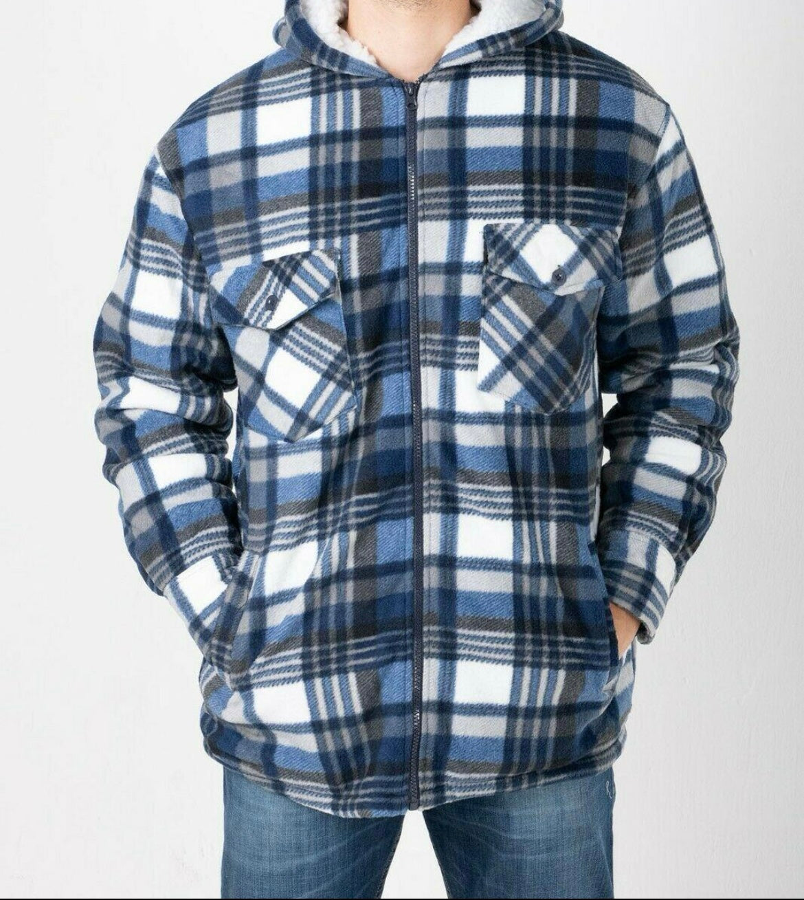 Men’s hood lumberjacket padded shirt
