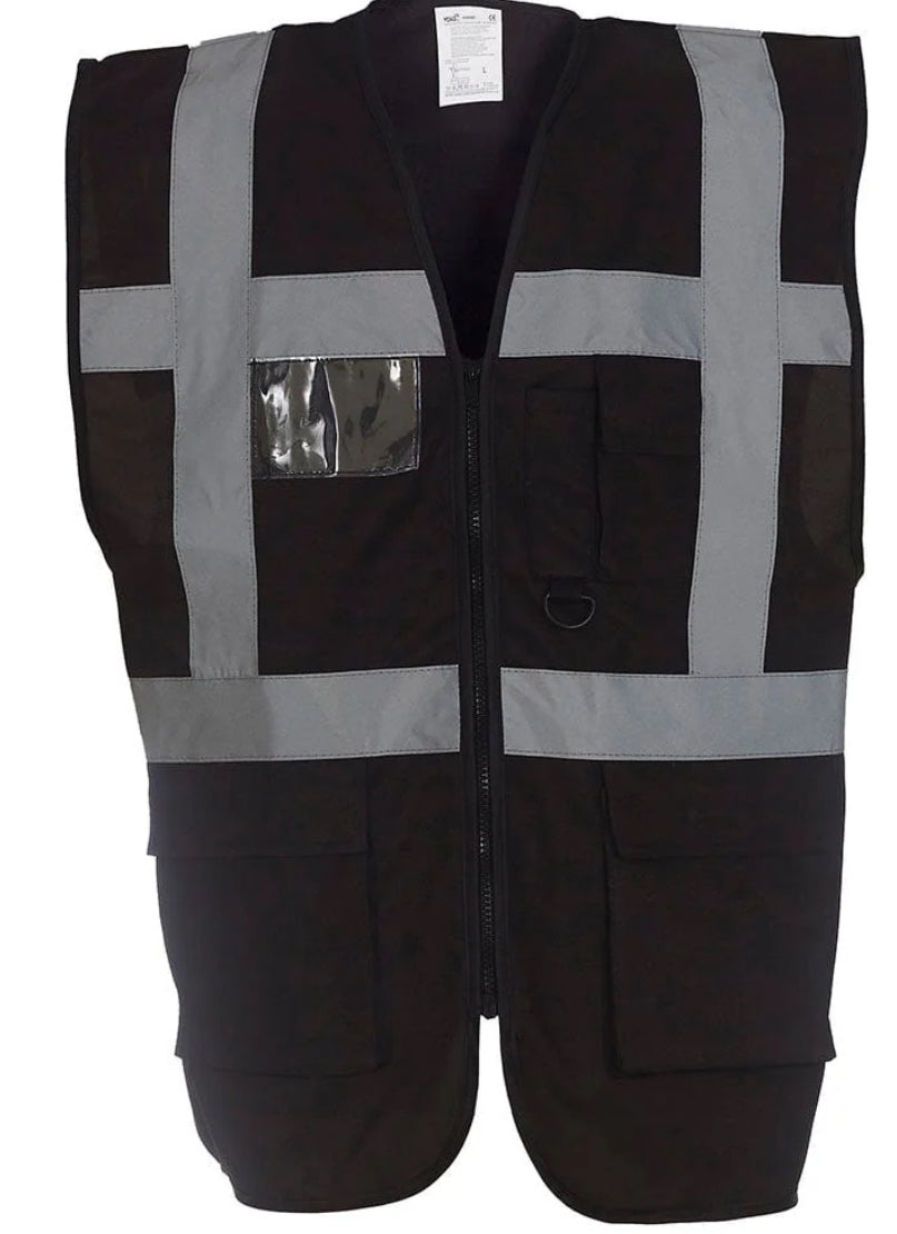 Mens work Hi vis  zip vest