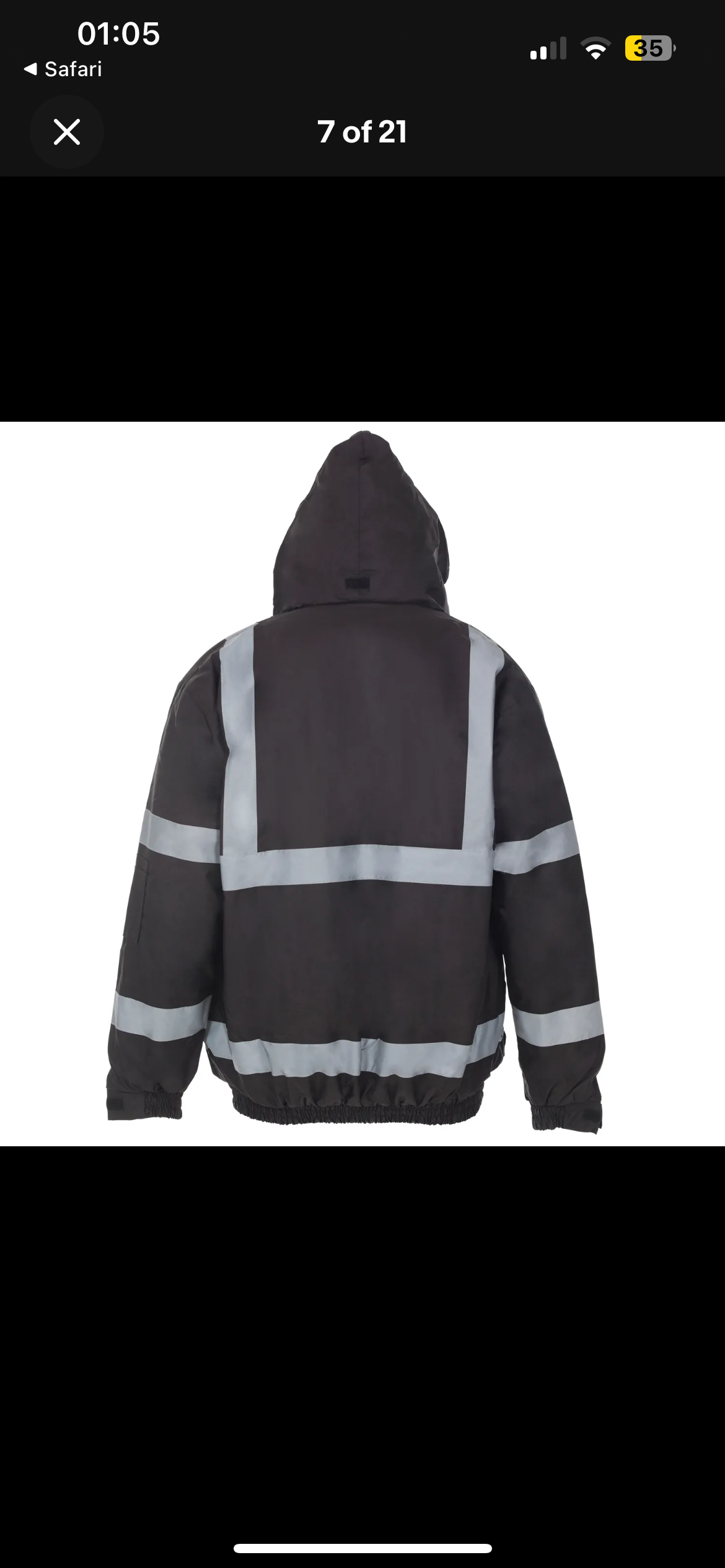 Mens hi vis bomber work jacket