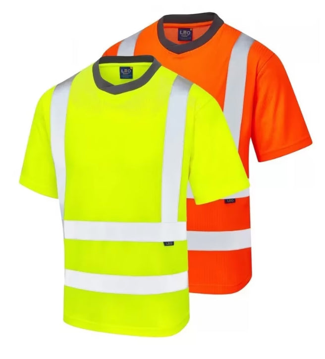 Mens Hi vis work breathable short sleeve tshirt