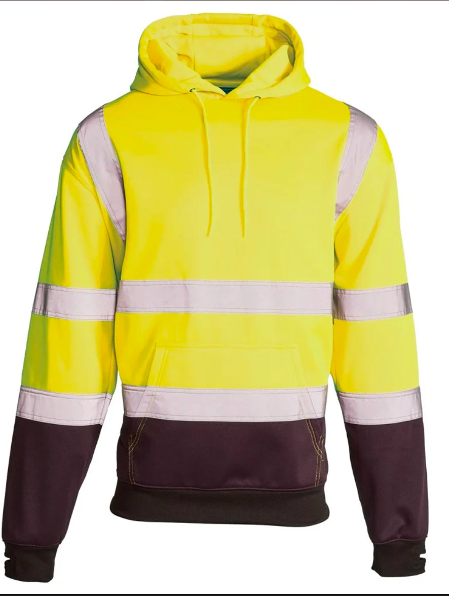 Mens hi vis pullover work hoodie