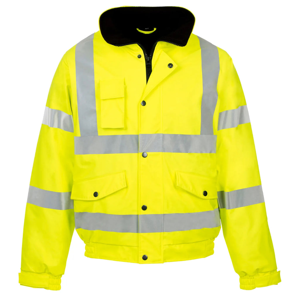 Mens hi vis bomber work jacket