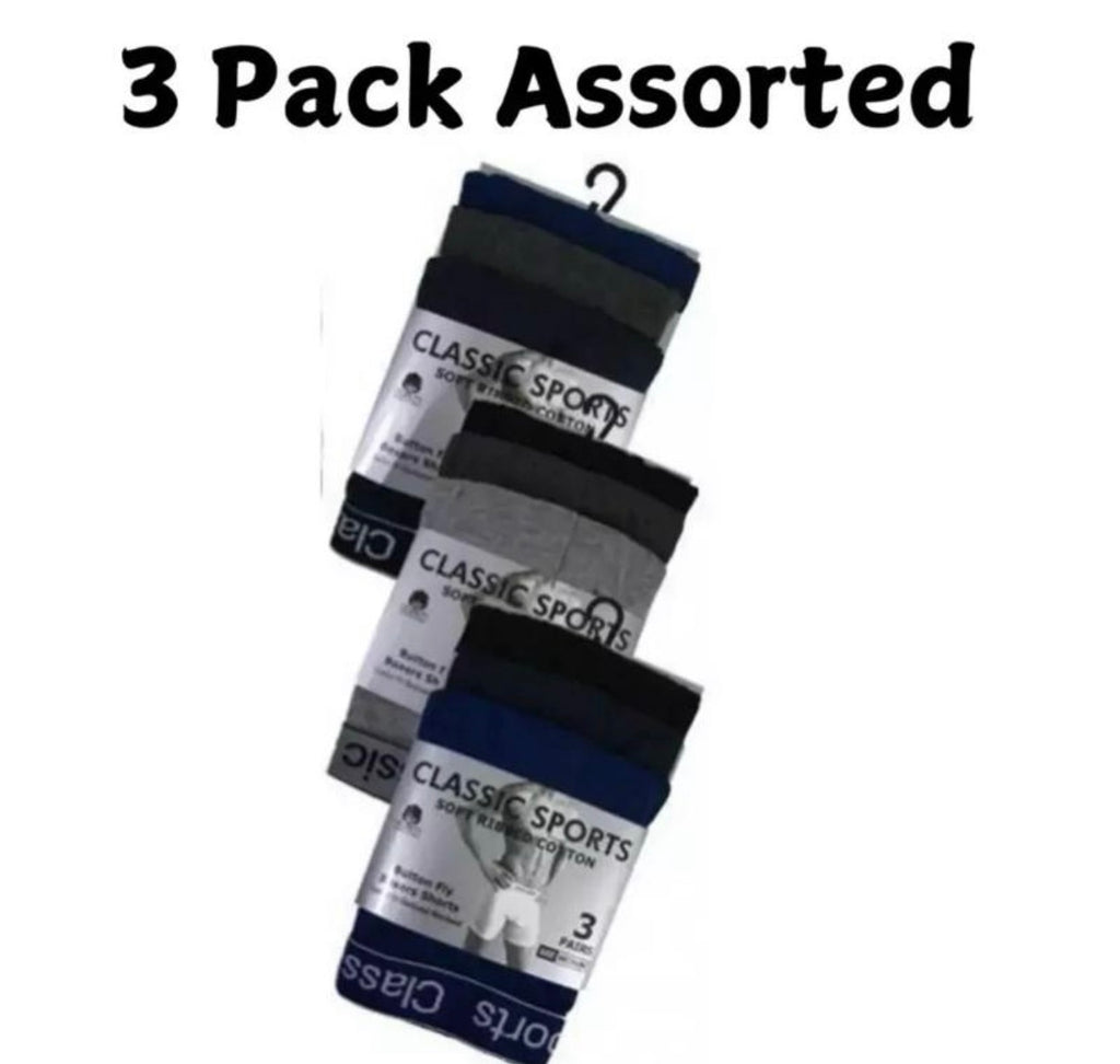 Men’s button boxers cotton 12 pairs