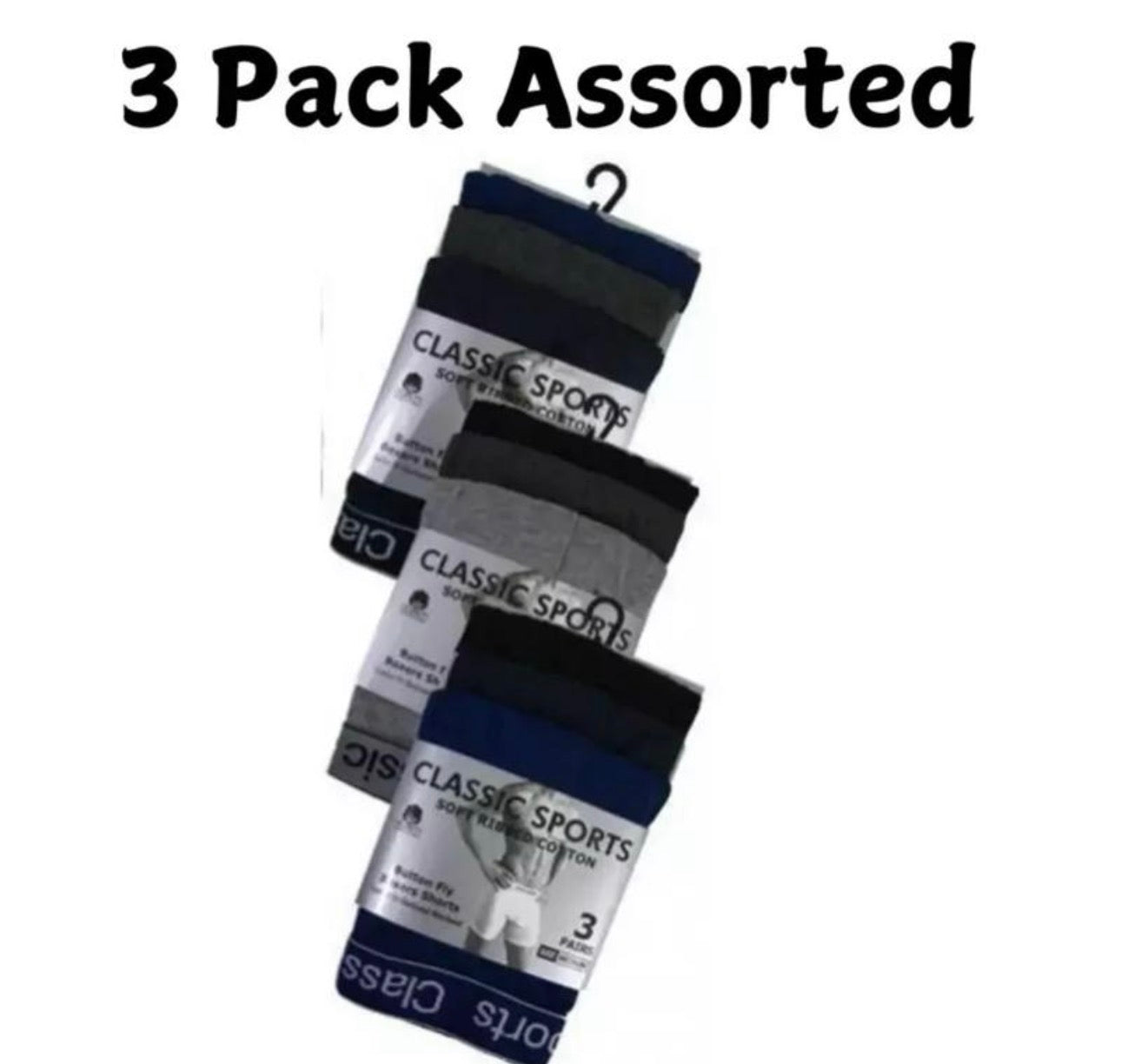 Men’s button boxers cotton 12 pairs