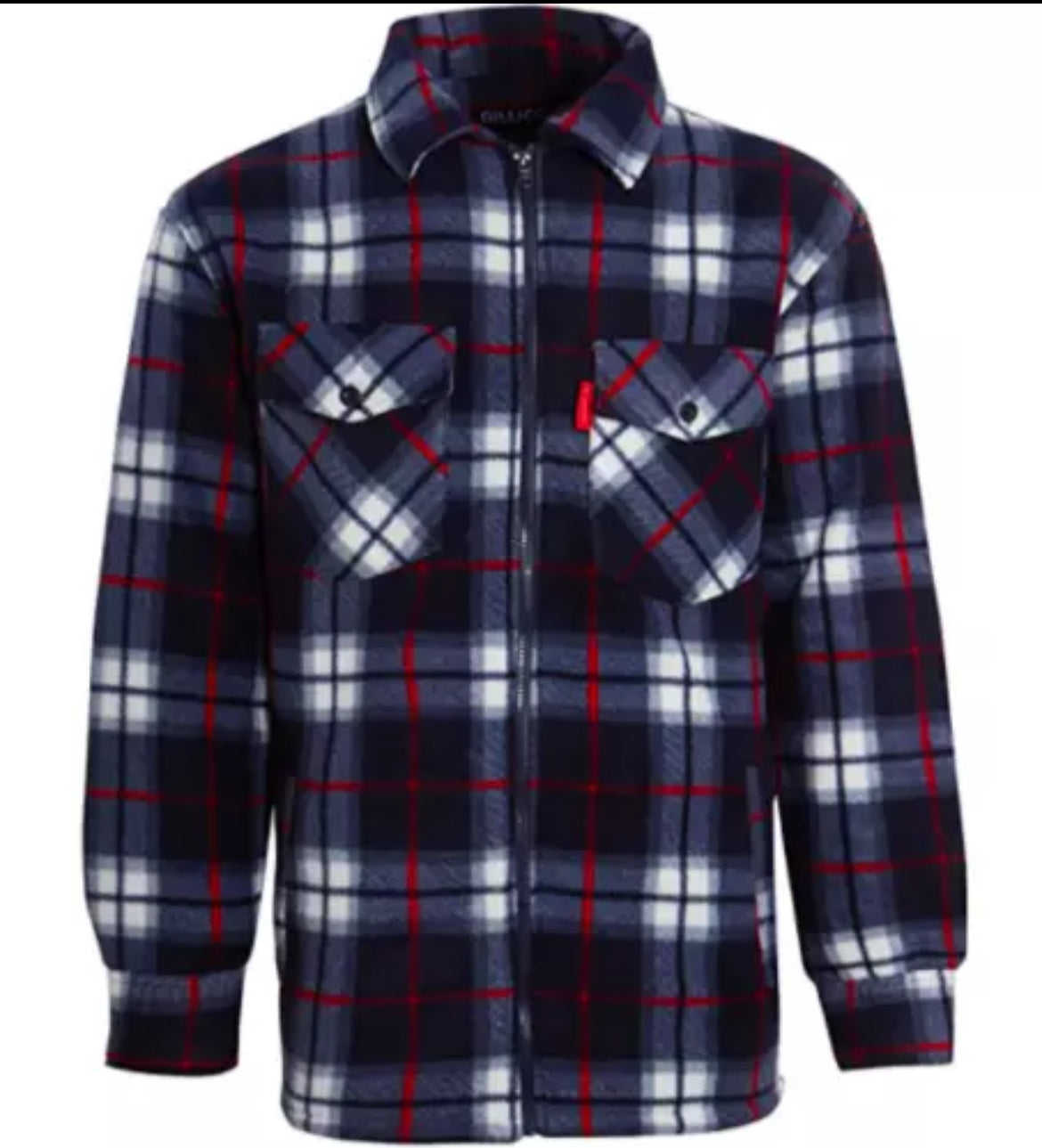 Men’s lumberjacket zip collar padded shirt