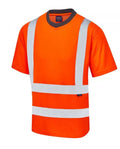 Mens Hi vis work breathable short sleeve tshirt