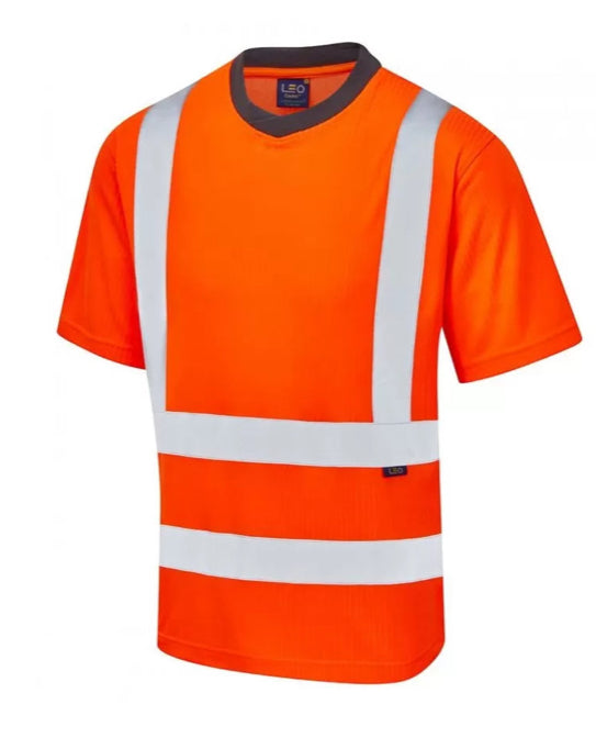 Mens Hi vis work breathable short sleeve tshirt