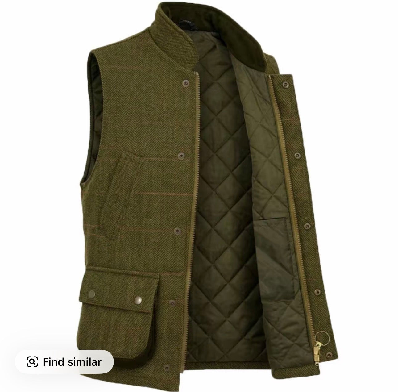 Men’s country tweed padded shooting gilet