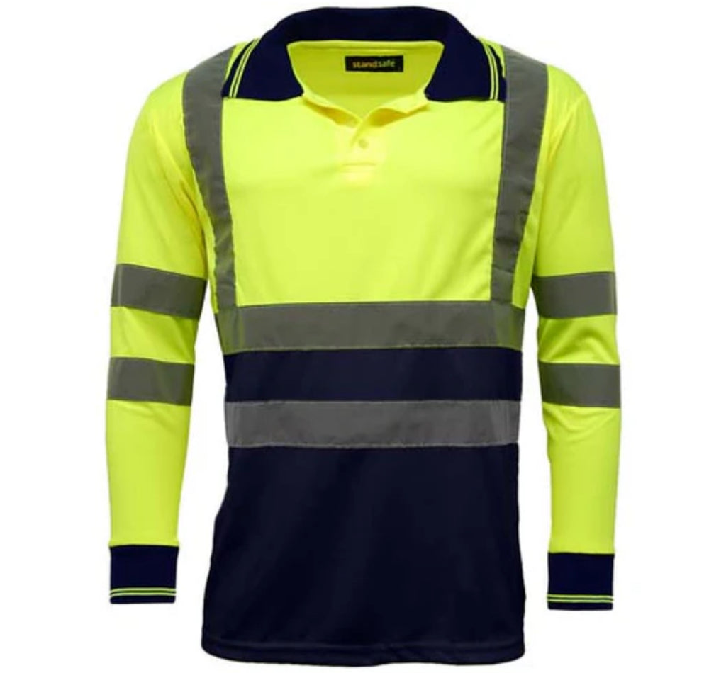 Hi vis work short sleeve polo