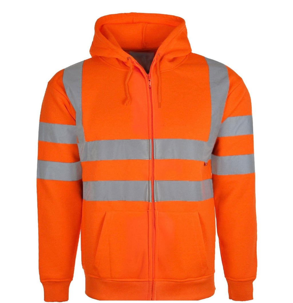 Mens zip Hi vis work hoodie