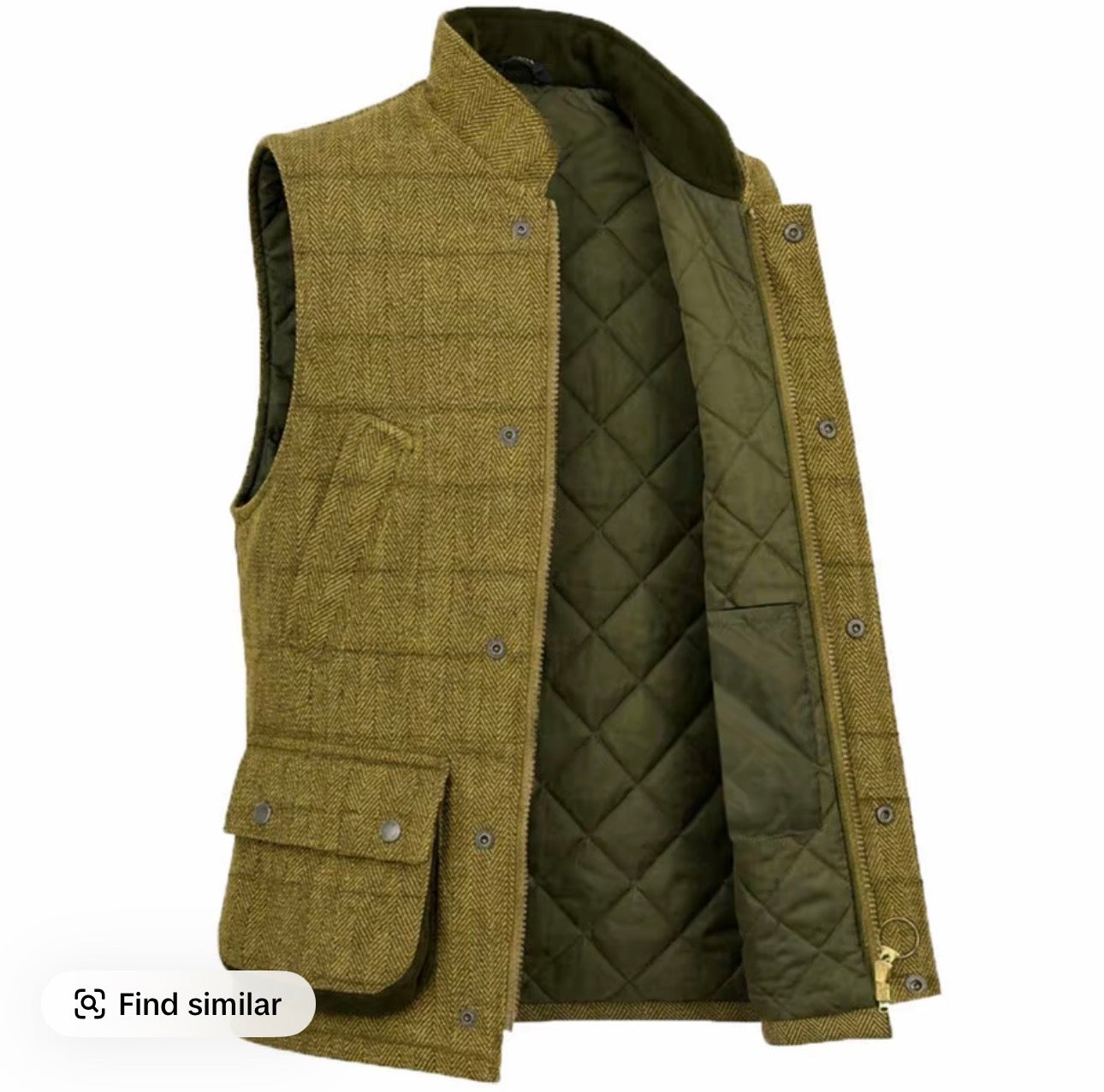 Men’s country tweed padded shooting gilet