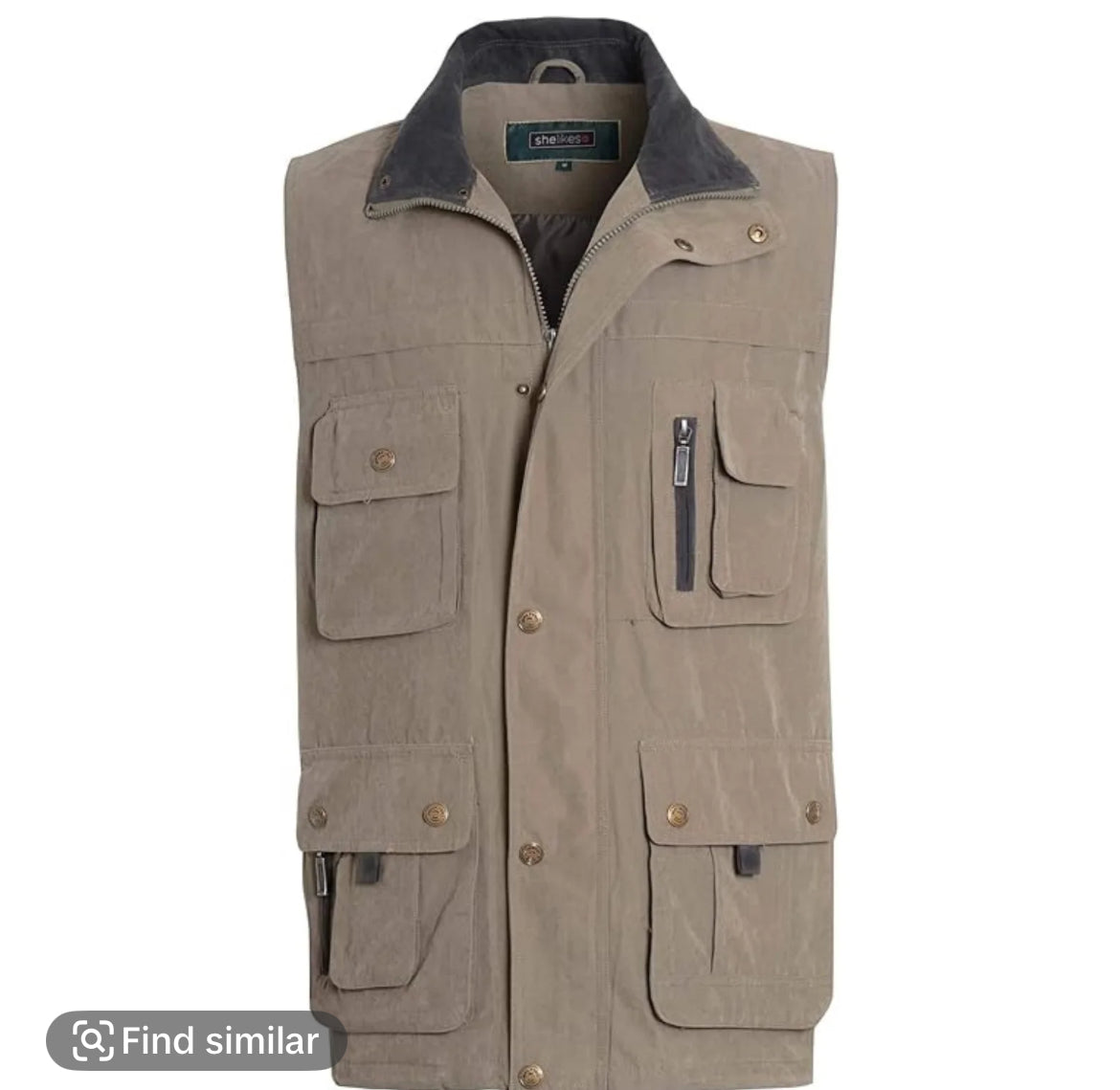 Men’s hunting outdoor highmount moleskin multi pocket bodywarmer vest