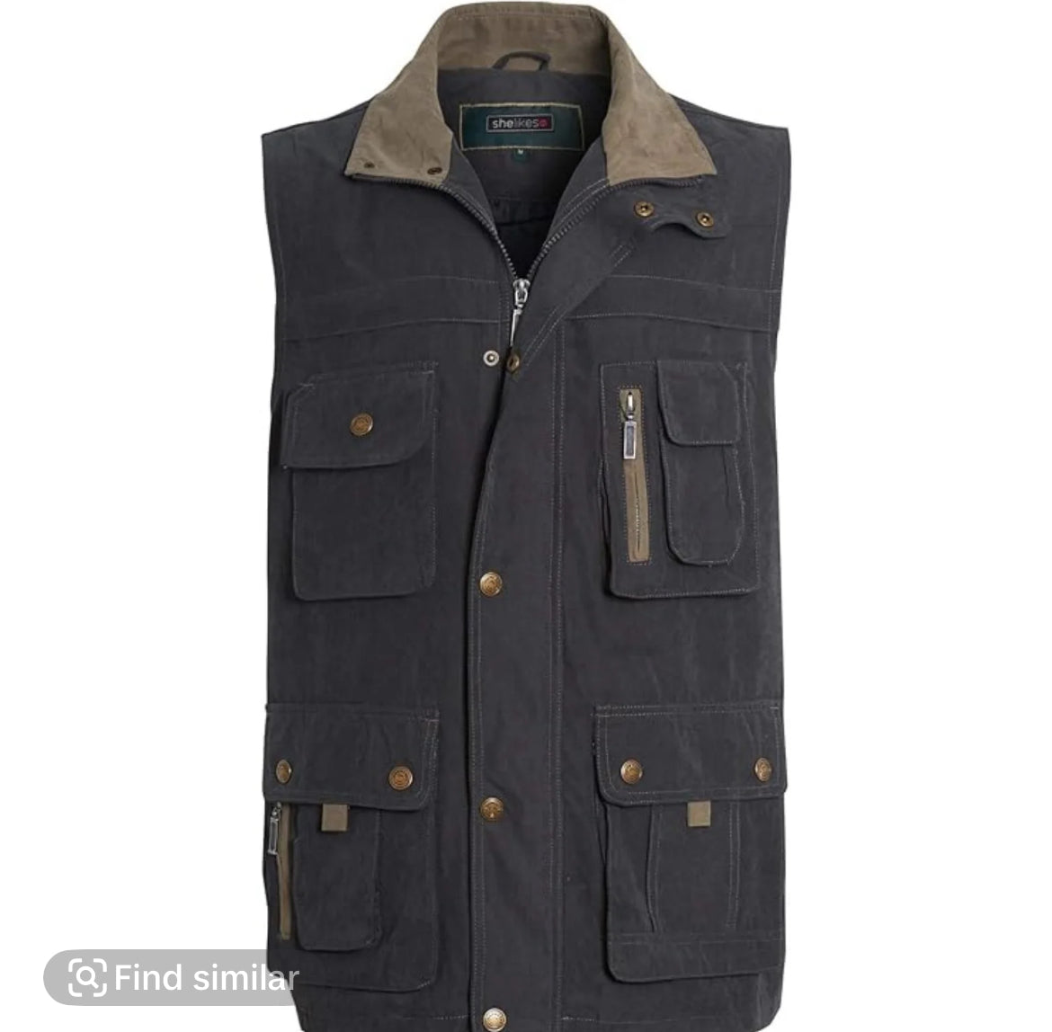 Men’s hunting outdoor highmount moleskin multi pocket bodywarmer vest