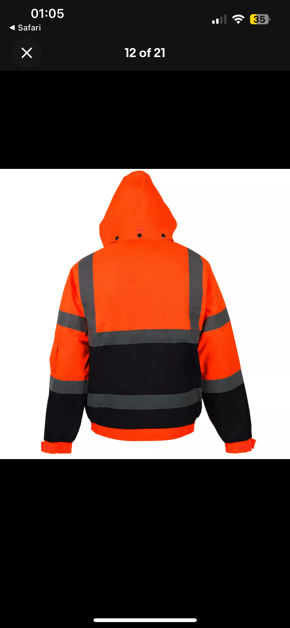 Mens hi vis bomber work jacket