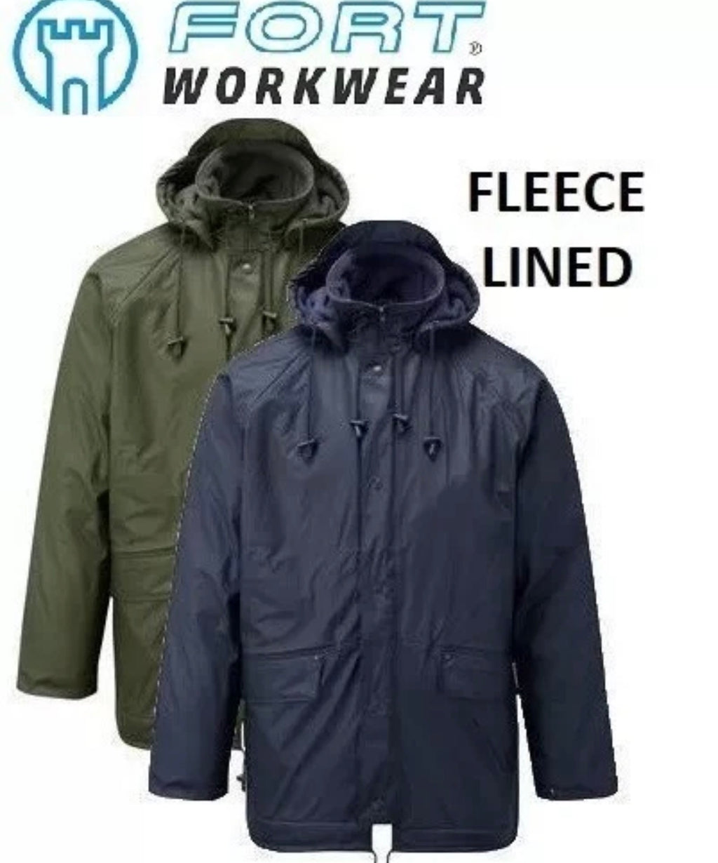 Men’s fort flex lined jacket waterproof windproof welded seams fleece lined