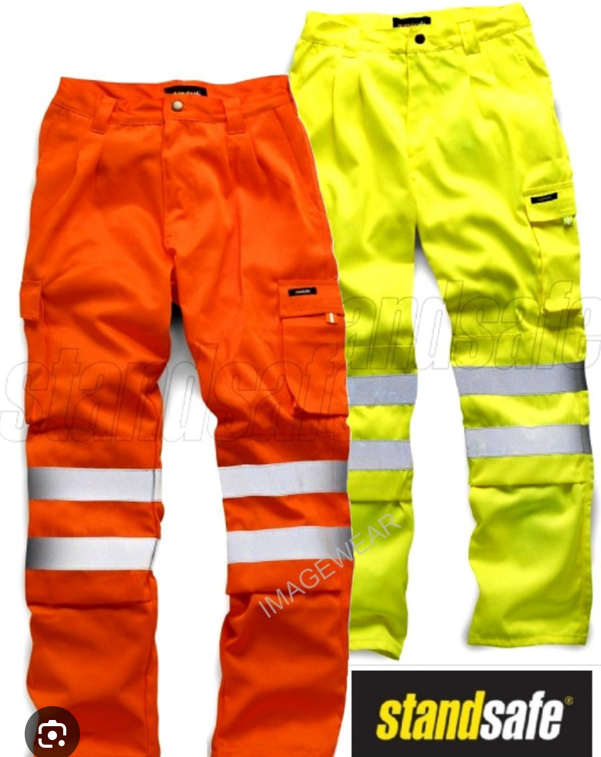 Mens Hi vis work polycotton trousers