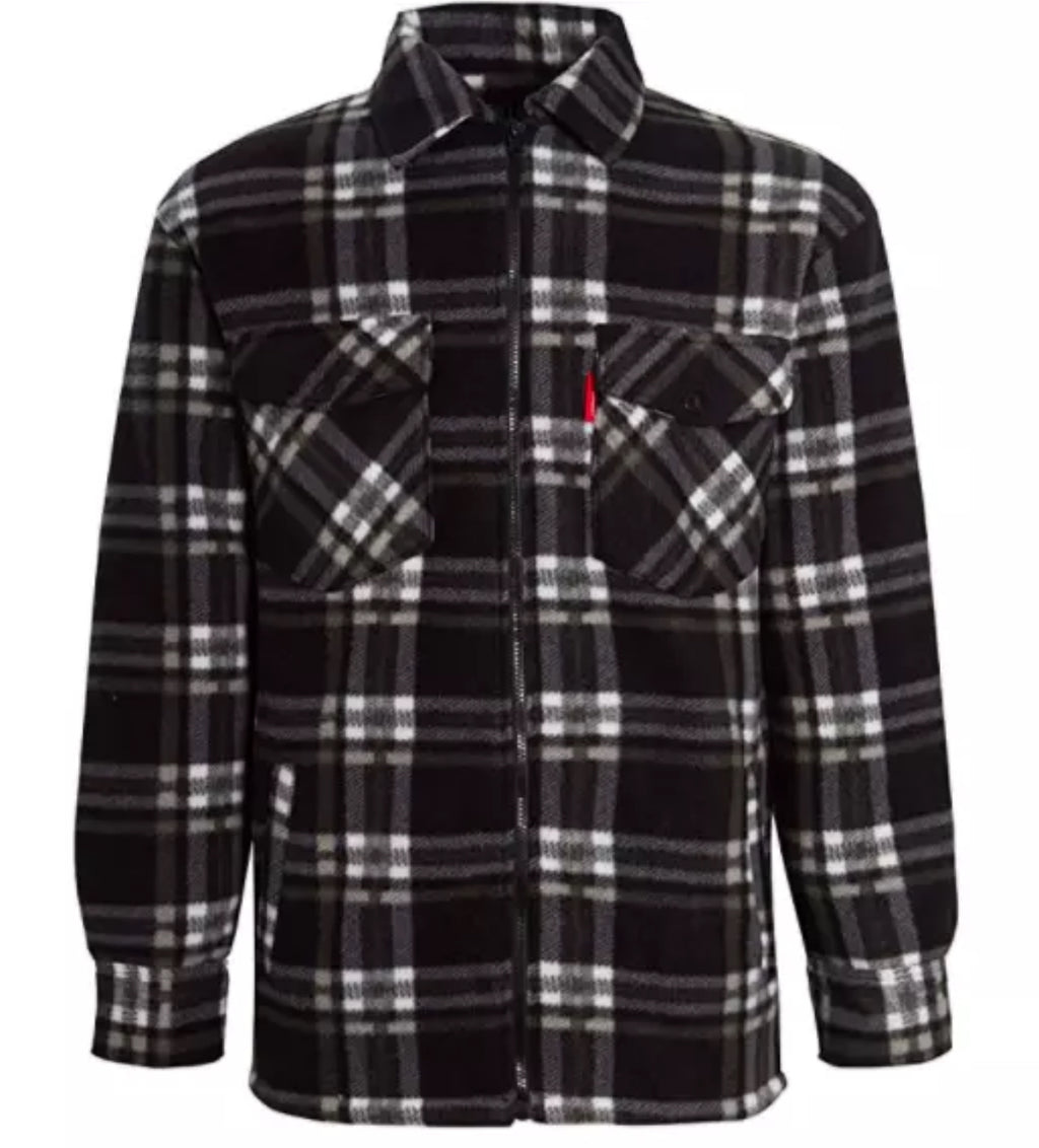 Men’s lumberjacket zip collar padded shirt