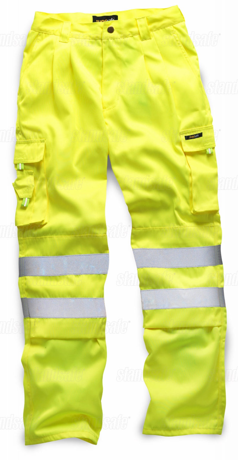 Mens Hi vis work polycotton trousers