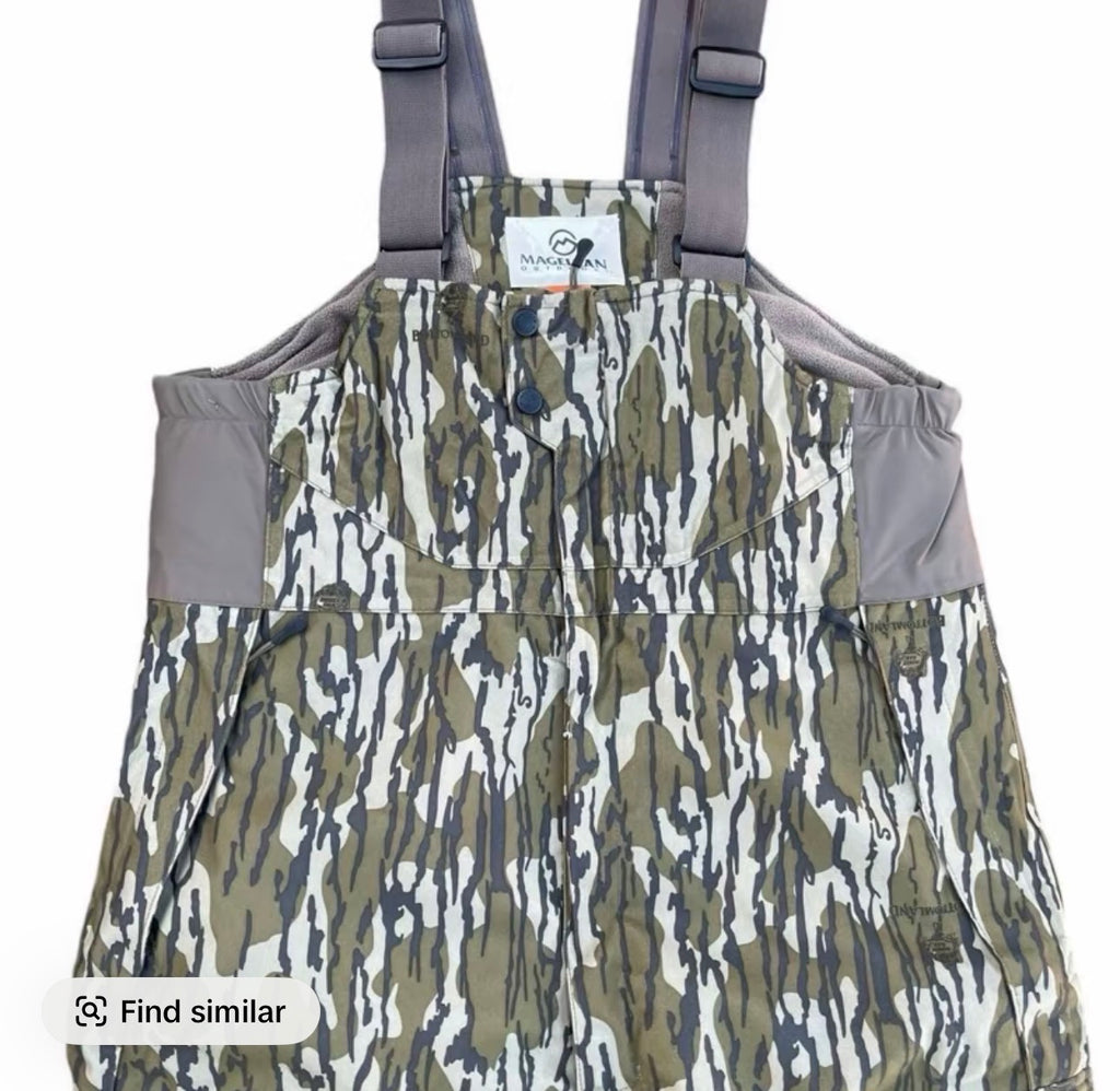 Men’s Magellan mossy oak fishing hunting padded waterproof windproof bib brace