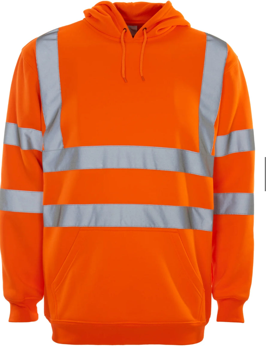 Mens hi vis pullover work hoodie