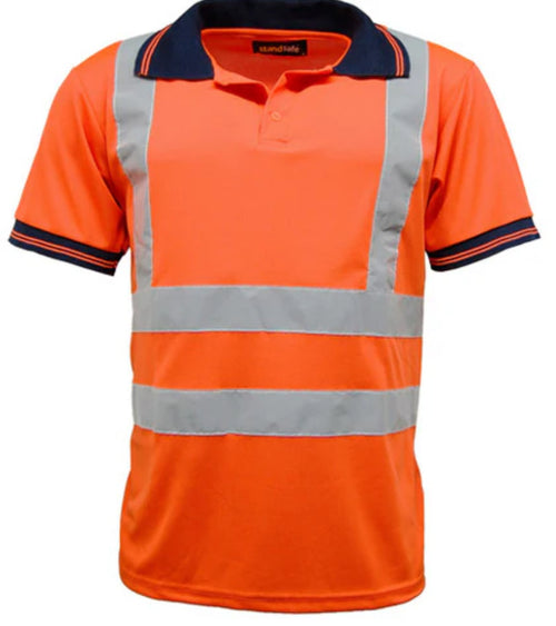 Hi vis work short sleeve polo