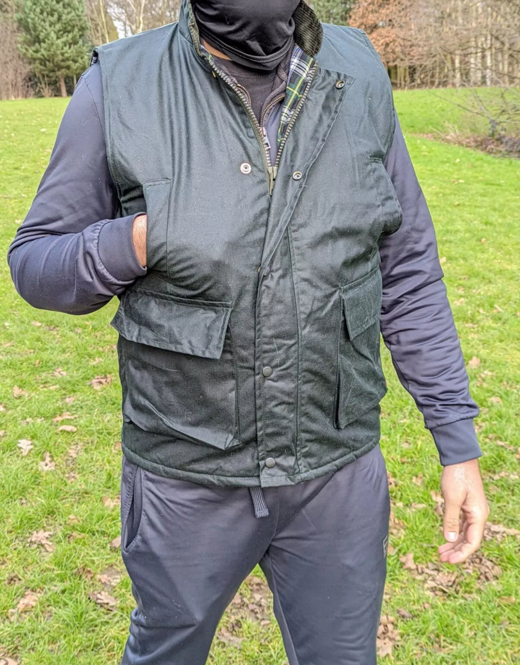 Men’s country wax padded gilet