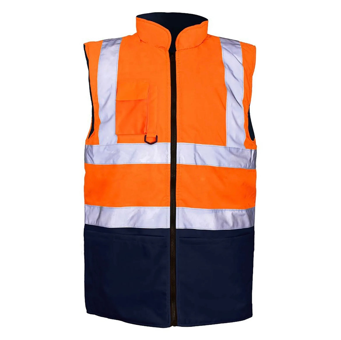 Mens hi vis work reversible bodywarmer