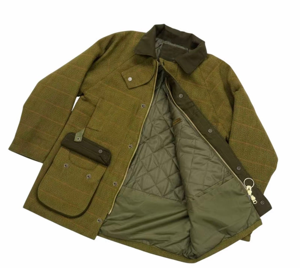 Men’s country shooting tweed jacket fully padded waterproof
