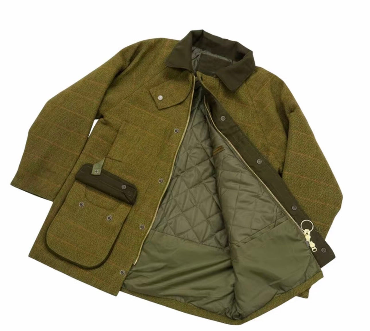 Men’s country shooting tweed jacket fully padded waterproof