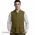 Men’s country tweed padded shooting gilet