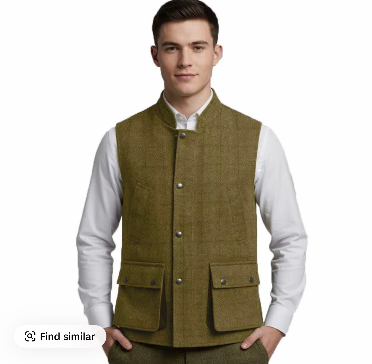 Men’s country tweed padded shooting gilet