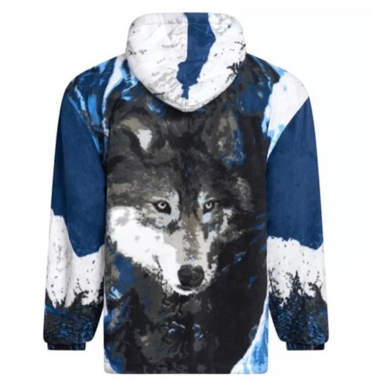 Men’s animal print fleece padded zip hoodie