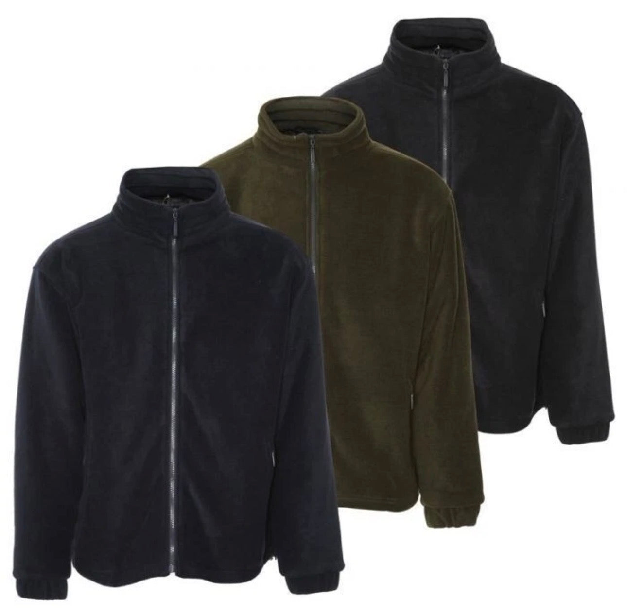 Men’s us trading collar fleece zip jacket