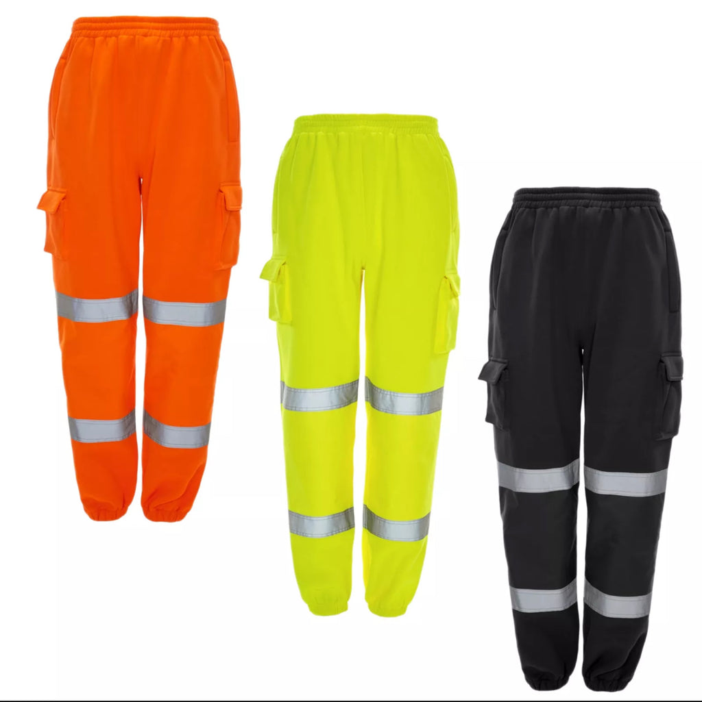 Mens hi vis work joggers