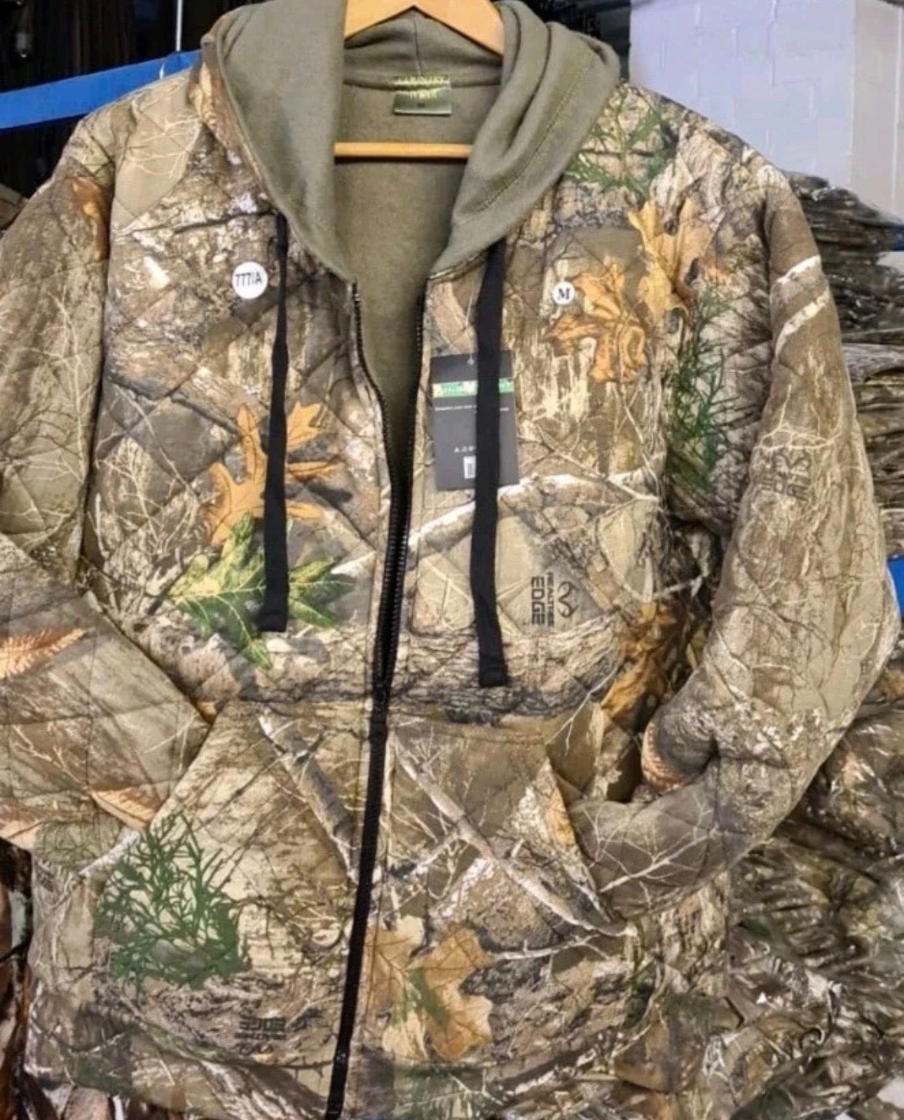 Men’s realtree jungle fishing padded zip hoodie