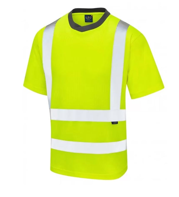 Mens Hi vis work breathable short sleeve tshirt