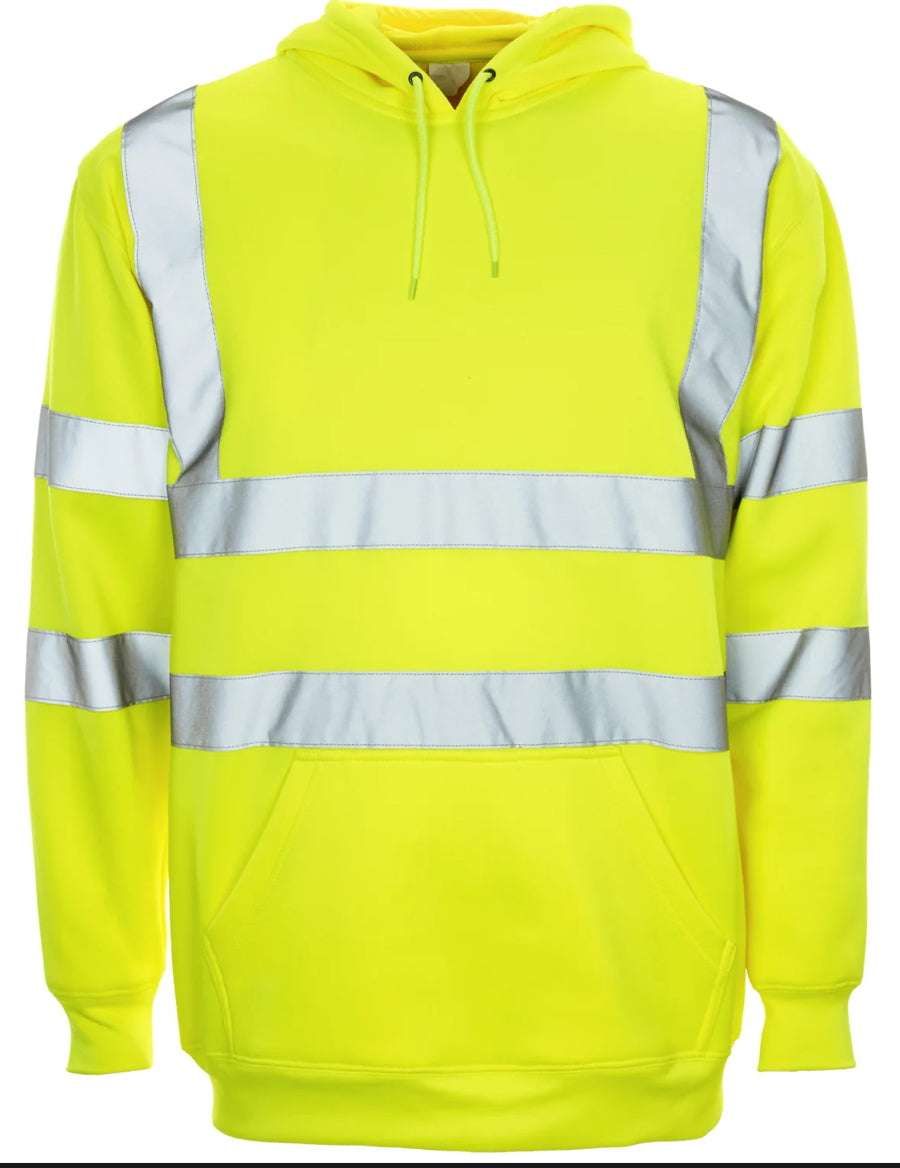 Mens hi vis pullover work hoodie