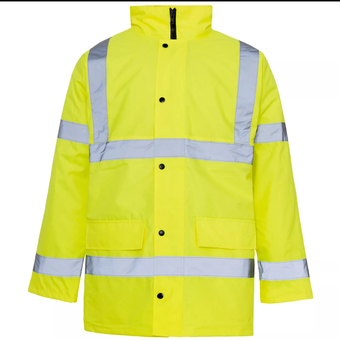 Mens hi vis work parka waterproof jacket