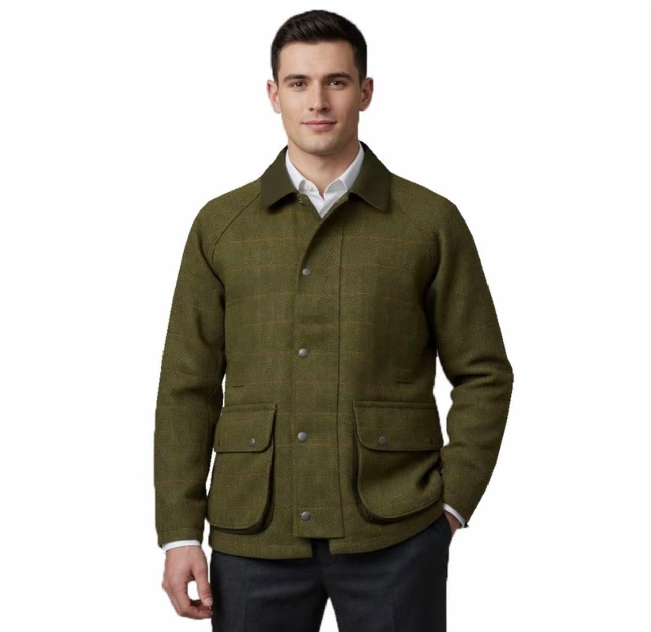 Men’s country shooting tweed jacket fully padded waterproof
