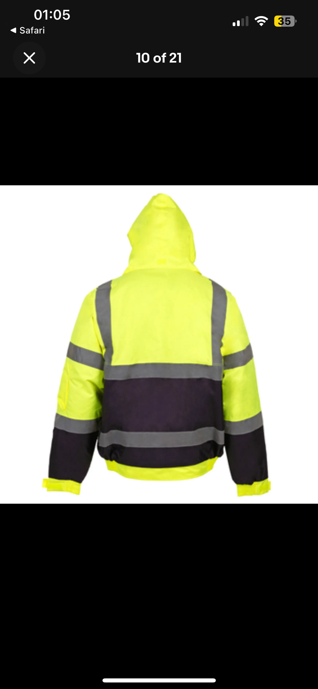Mens hi vis bomber work jacket