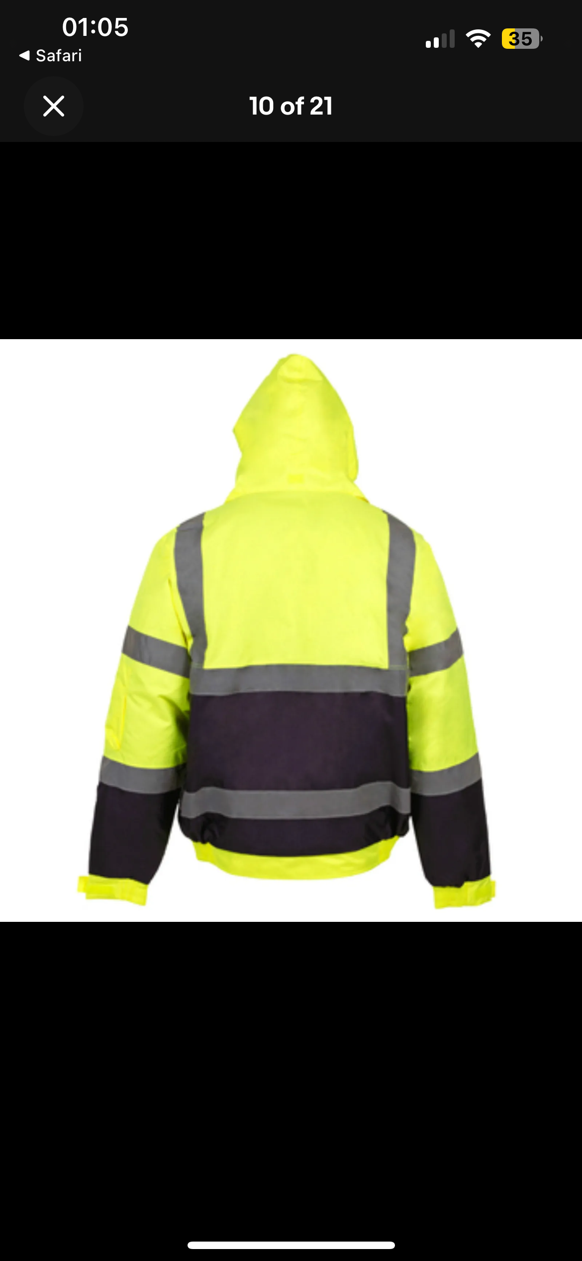Mens hi vis bomber work jacket