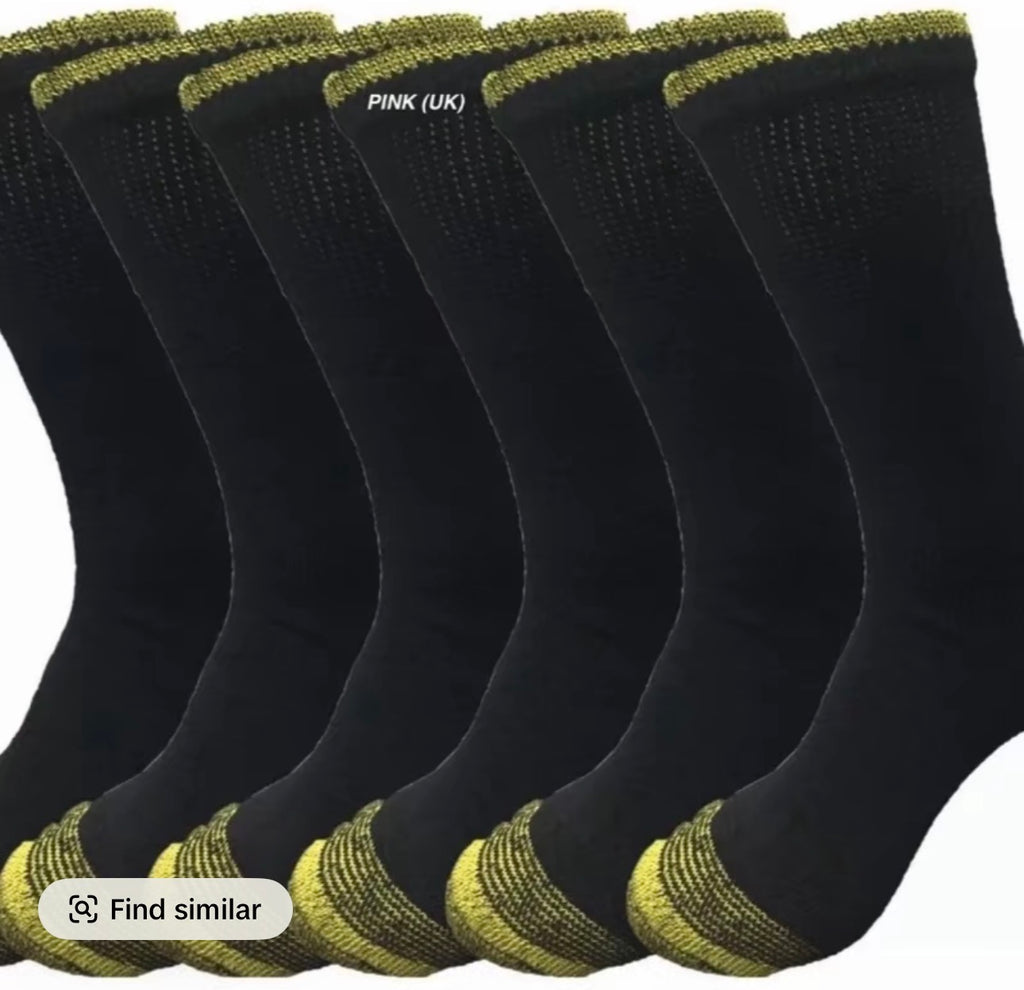 Men’s work socks 12 pairs packet construction  6 to 12 uk size