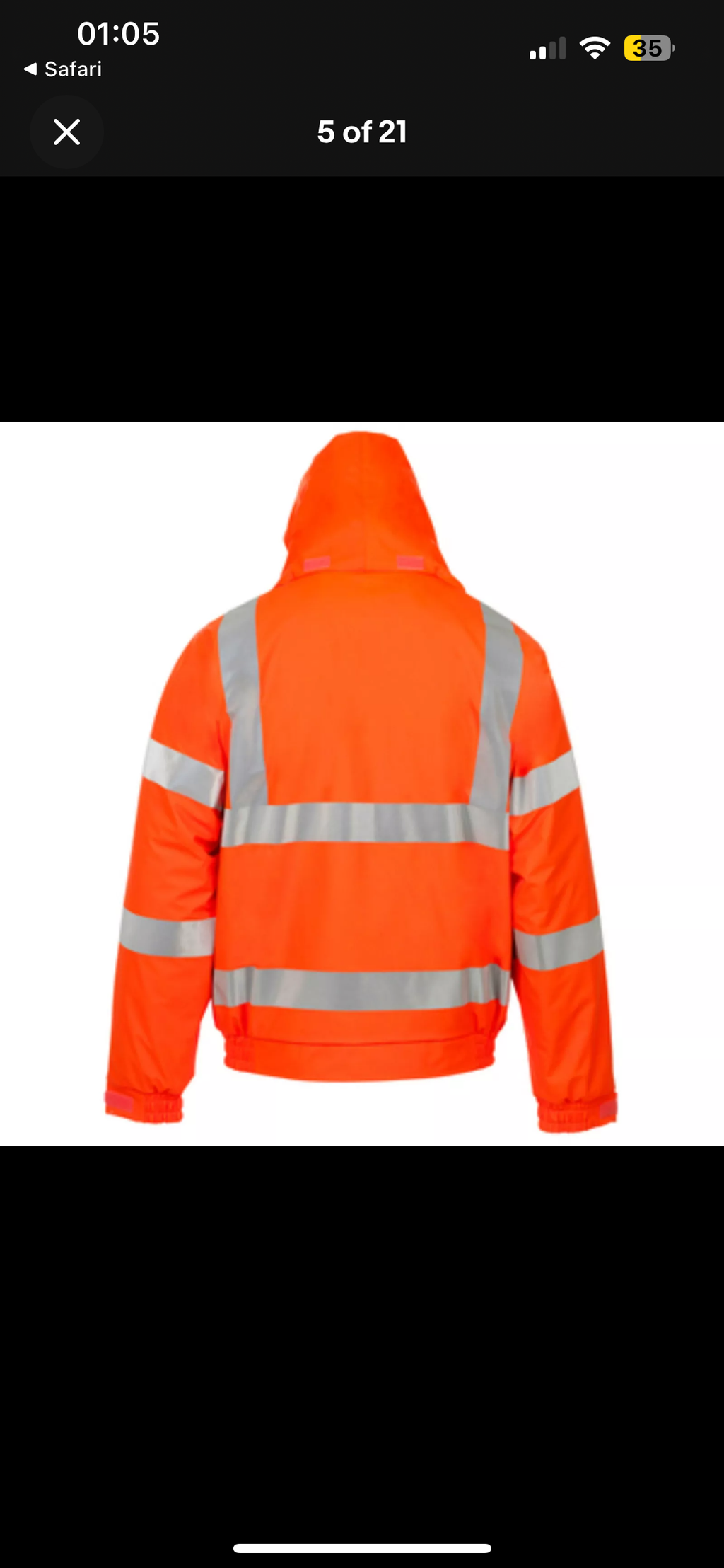 Mens hi vis bomber work jacket