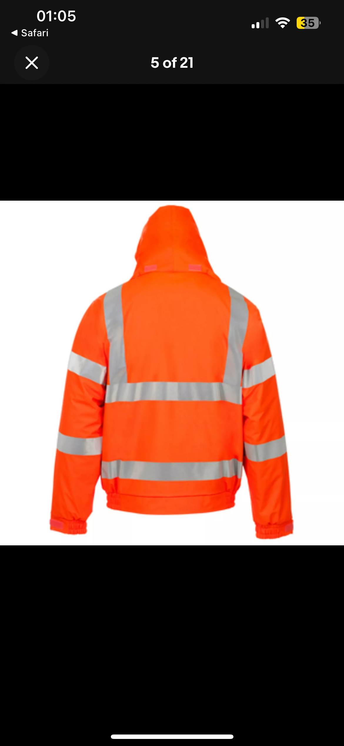 Mens hi vis bomber work jacket
