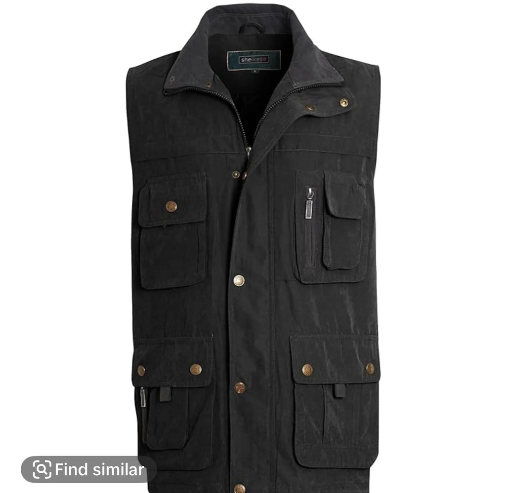 Men’s hunting outdoor highmount moleskin multi pocket bodywarmer vest