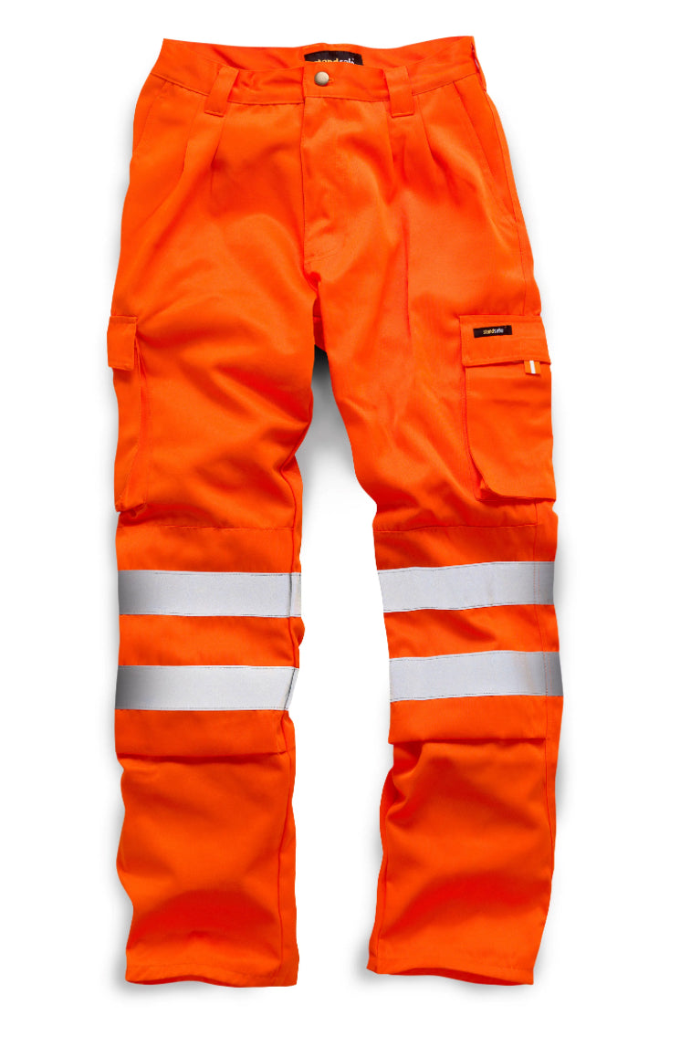 Mens Hi vis work polycotton trousers